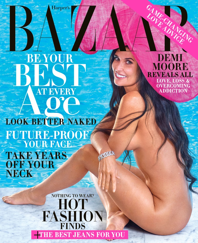 Demi Moore on Harper's Bazaar US October 2019 Cover