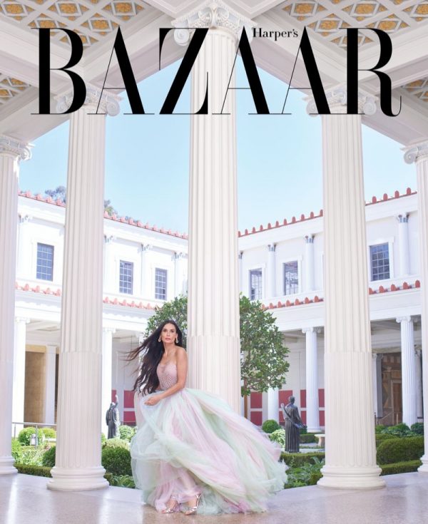 Demi Moore poses naked for stunning Harpers Bazaar cover 