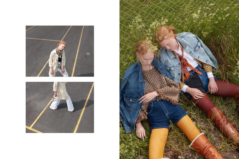 Anniek Kortleve & Alderney Street Double Up in Denim for ELLE Sweden