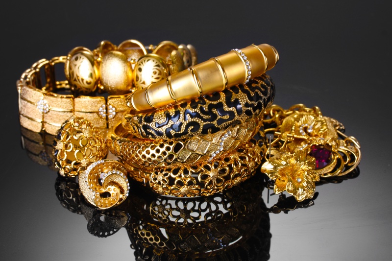 Gold Jewelry Bracelets Ring Glamour