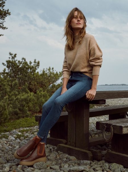 Sophie Strobele Models H&M Conscious Denim Fall '19 Styles H&M Conscious Super Skinny High Jeans