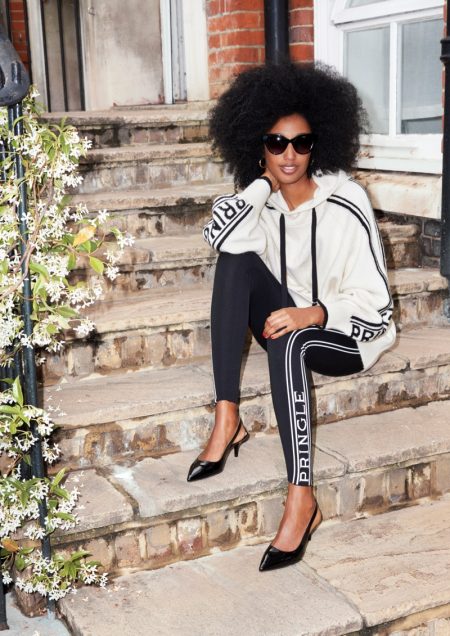 Julia Sarr-Jamois Wears H&M x Pringle of Scotland's Chic Knits Julia Sarr-Jamois Wears H&M x Pringle of Scotland's Chic Knits
