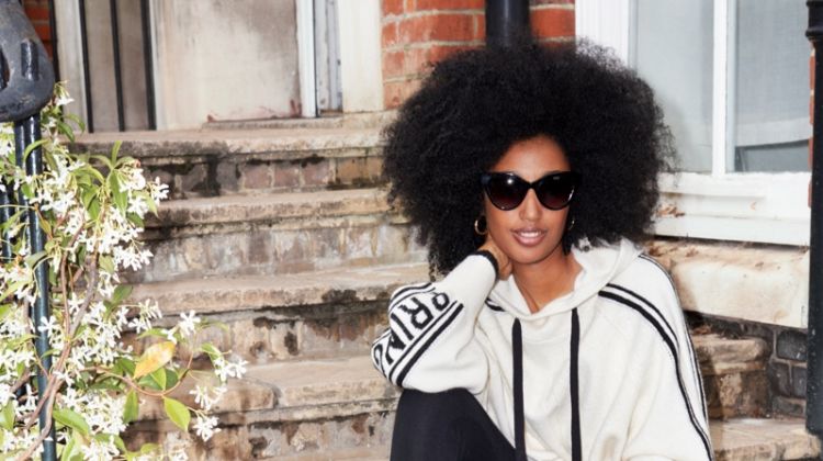 Julia Sarr-Jamois Wears H&M x Pringle of Scotland’s Chic Knits