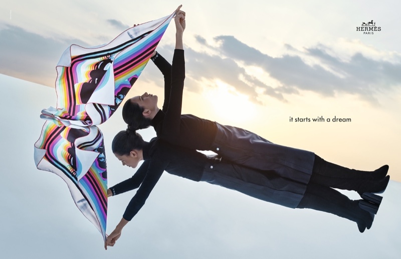 Hermes spotlights its famous scarves for fall-winter 2019 campaign
