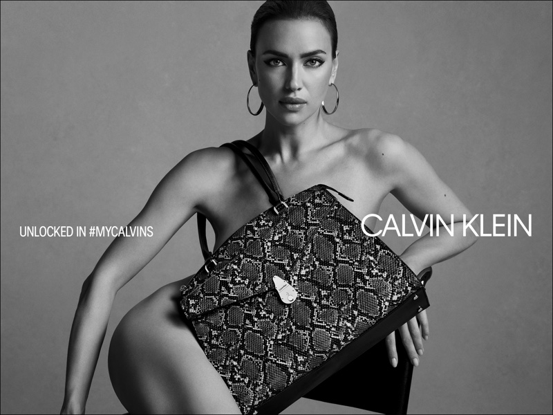 Posing without clothes, Irina Shayk fronts Calvin Klein fall 2019 handbag campaign