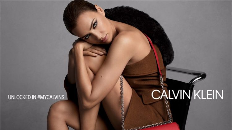 Irina Shayk Strips Down for Calvin Klein Handbags Campaign