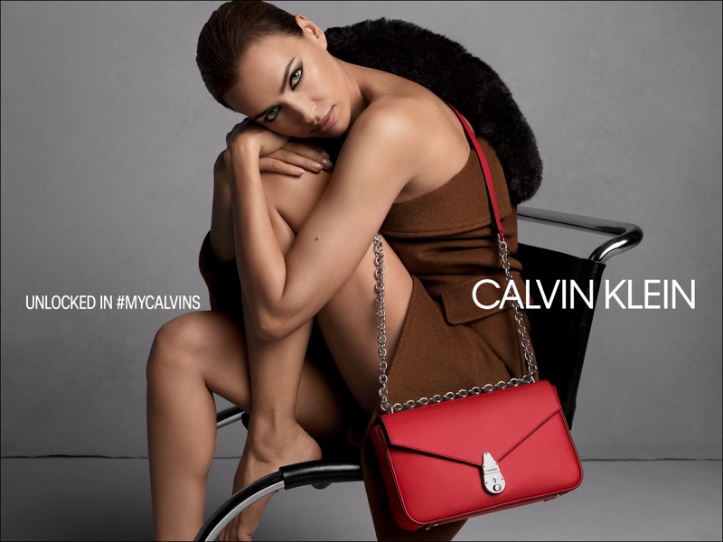 Model Irina Shayk appears in Calvin Klein fall 2019 handbags campaign 