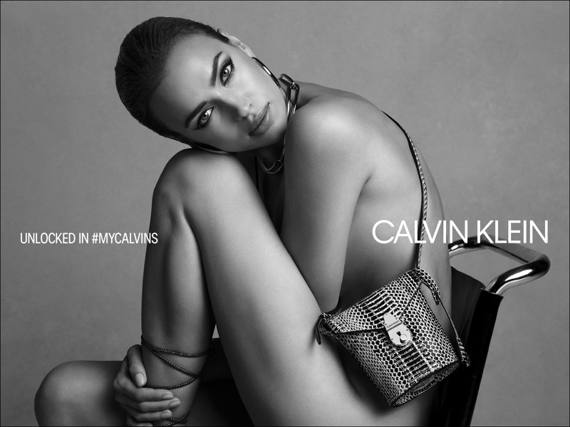 Posing nude, Irina Shayk fronts Calvin Klein fall 2019 handbags campaign