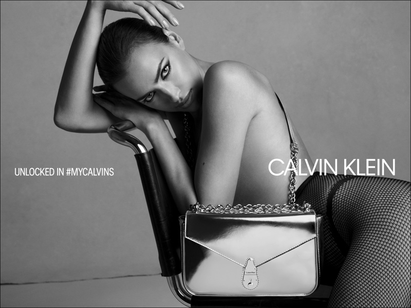 An image from Calvin Klein's fall 2019 handbags advertising campaign