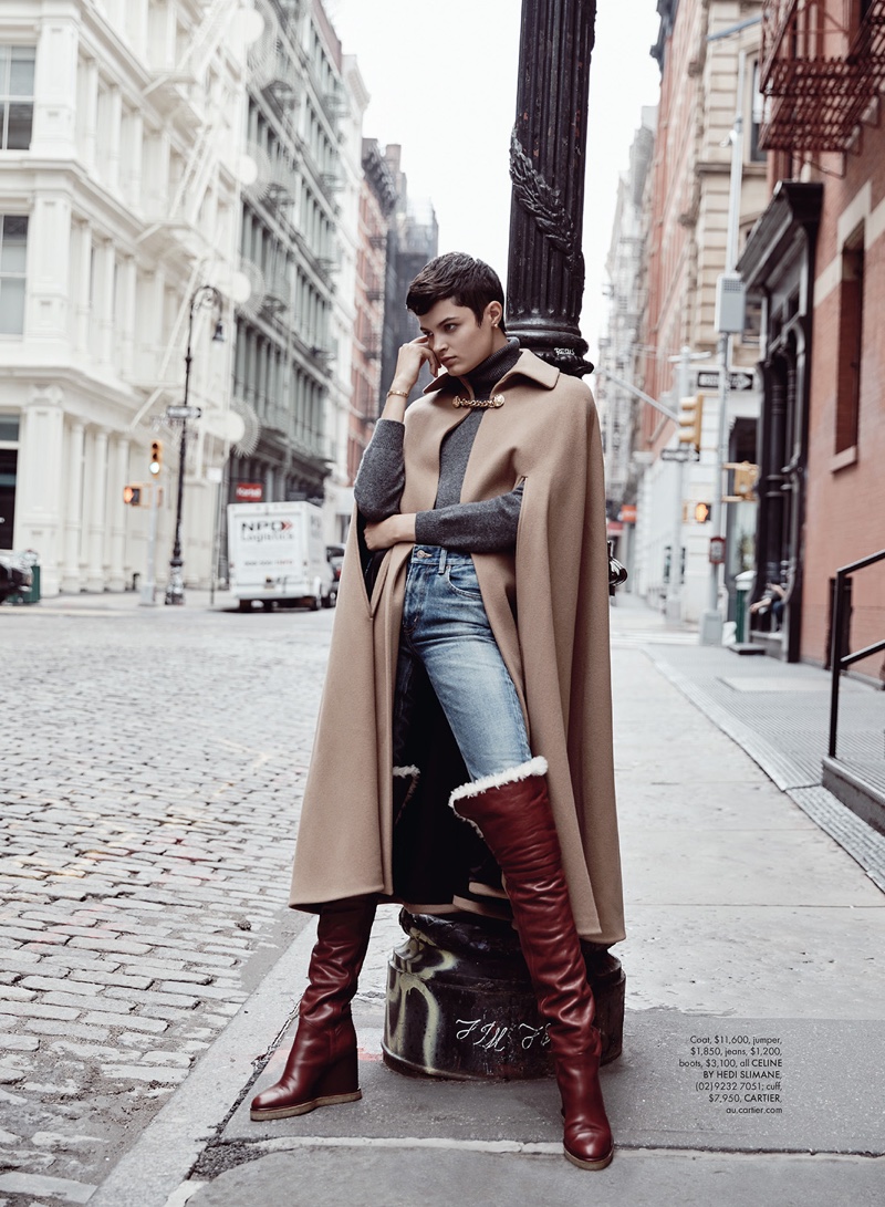 Isabella Emmack Poses in Cool Street Style for ELLE Australia