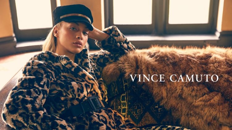 Model Jasmine Sanders fronts Vince Camuto fall-winter 2019 campaign