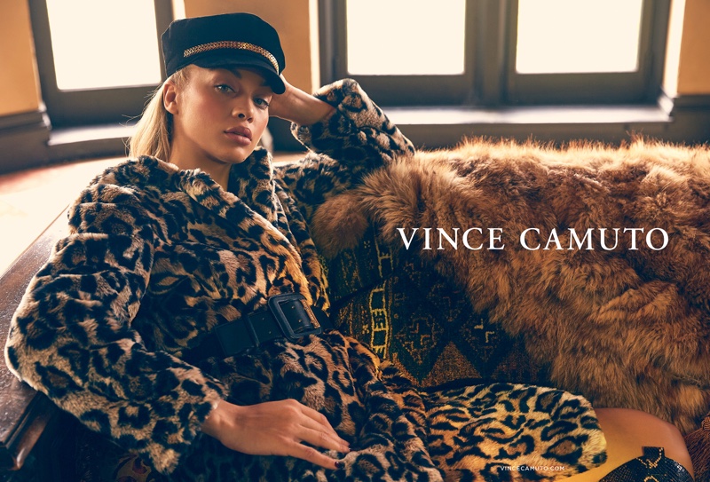 Model Jasmine Sanders fronts Vince Camuto fall-winter 2019 campaign