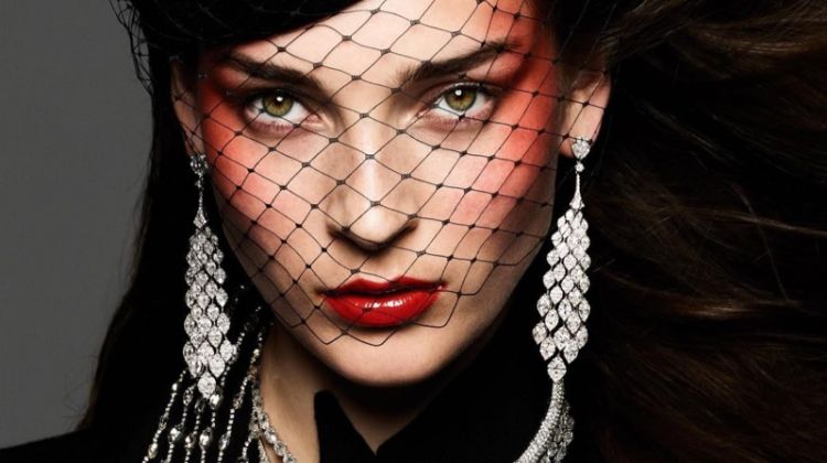 Julia Bergshoeff Glitters in Gems for Vogue Paris
