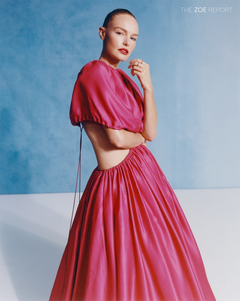 Kate Bosworth wears pink Brandon Maxwell ball gown