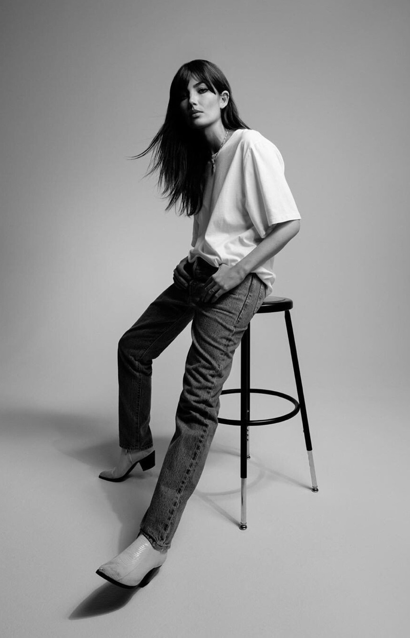 Keeping it casual, Lily Aldridge fronts Levi’s Made & Crafted campaign