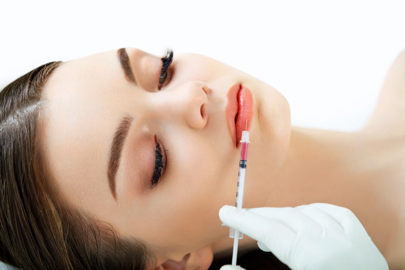 Lip Injection Model Beauty Needle