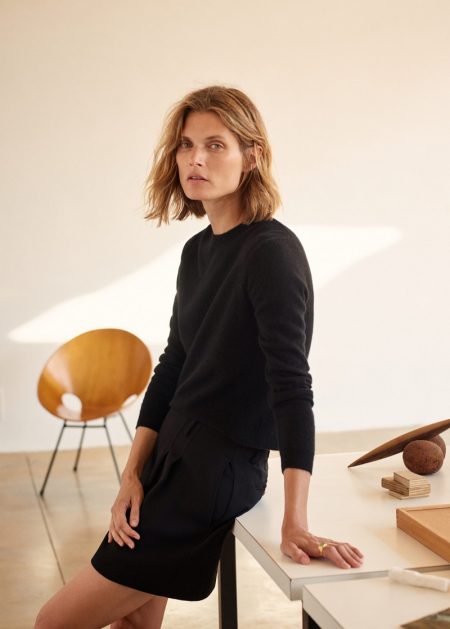 Malgosia Bela Models the Essentials in Mango 'Selected' Collection Mango 100% Cashmere Sweater
