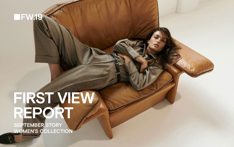 Andreea Diaconu stars in Massimo Dutti First View Report fall-winter 2019 lookbook