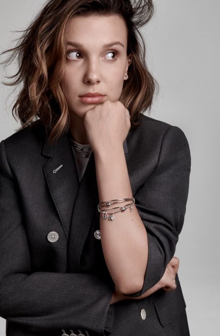 Millie Bobby Brown Shines in Pandora Me Jewelry Campaign Millie Bobby Brown stars in Pandora Me campaign from Pandora Jewelry