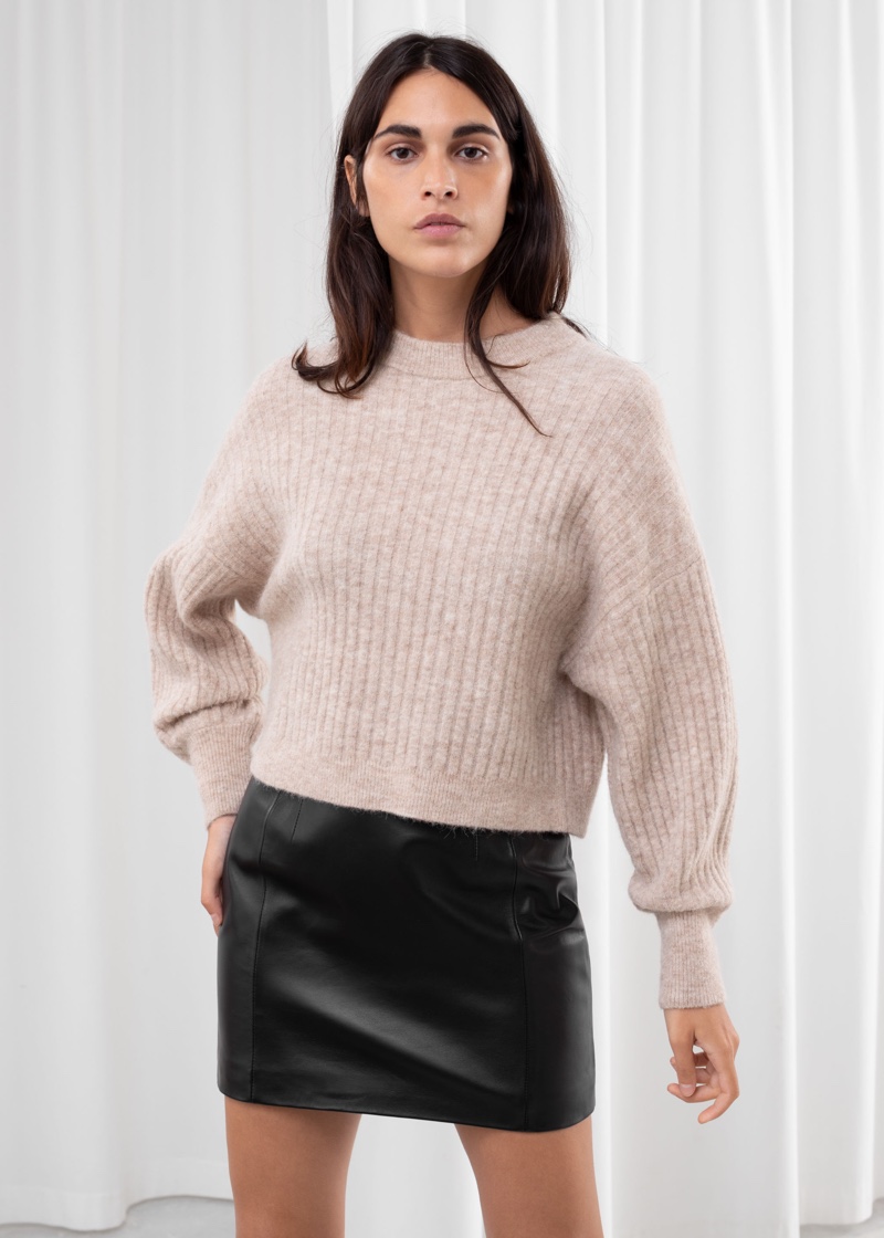 & Other Stories Alpaca Blend Knit Sweater in Light Beige $119