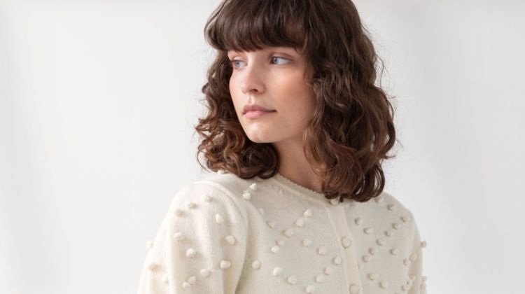 Layer Up in & Other Stories' New Sweaters This wool and cotton blend cardigan features a bobble knit diamond pattern