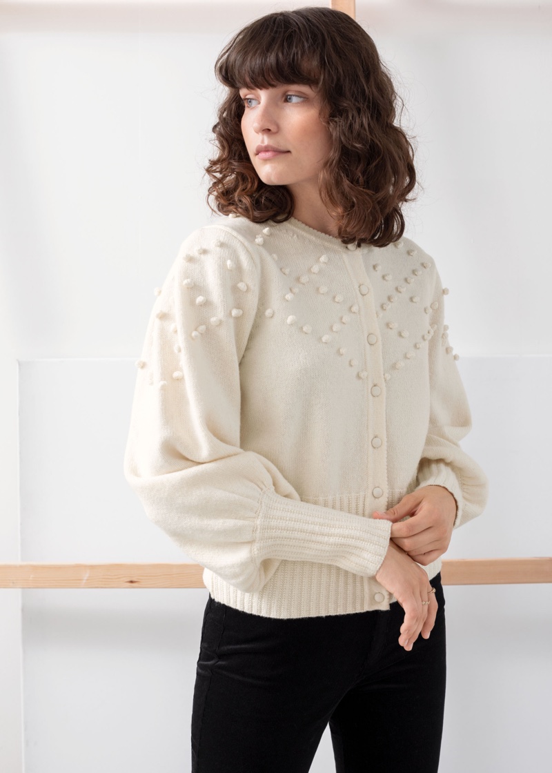 mock layer cardigan