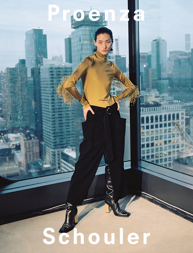 Lina Zhang appears in Proenza Schouler fall-winter 2019 campaign