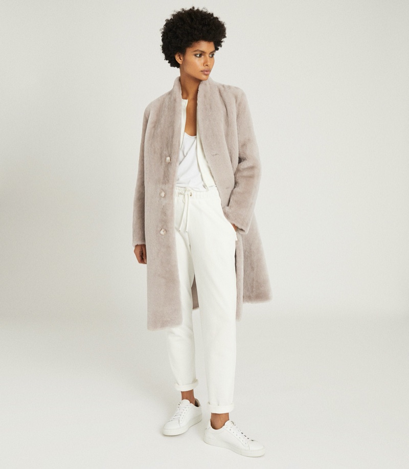 Reiss Jordann Reversible Shearling Coat $1,875