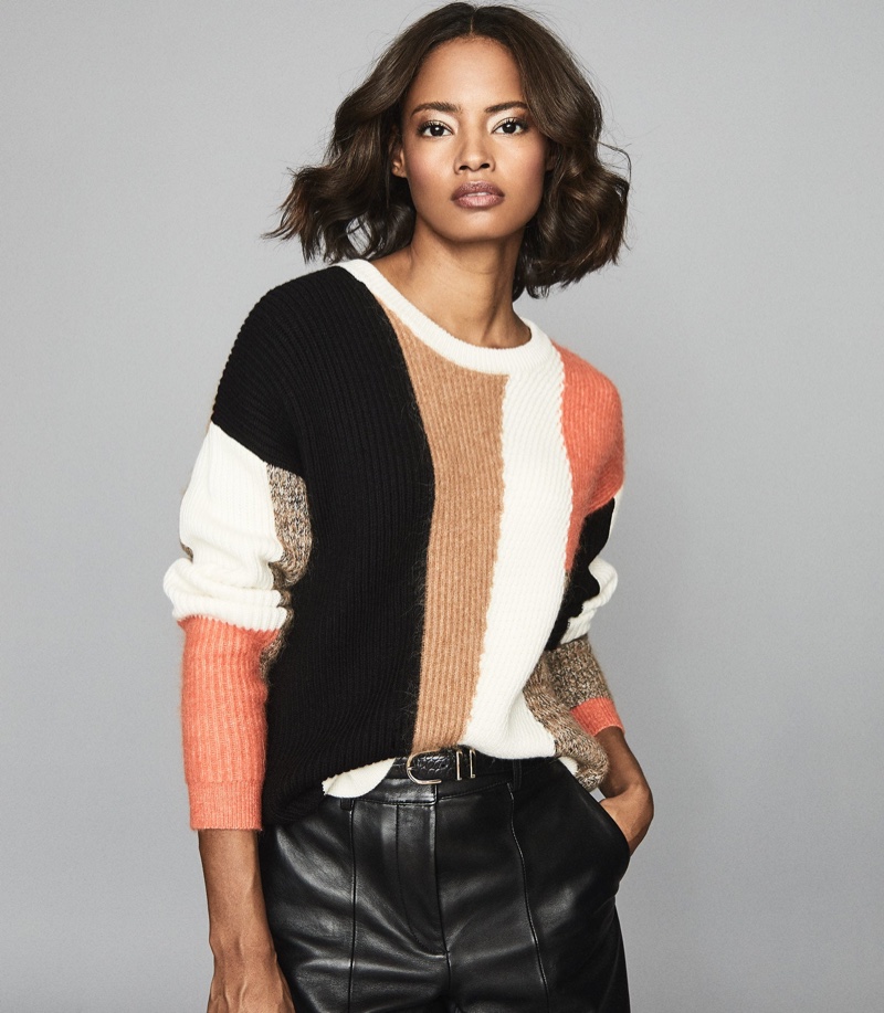 Reiss Sandy Color Block Knitted Jumper $295