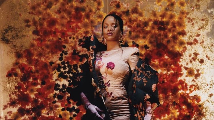 Singer Rihanna wears a Dries van Noten design