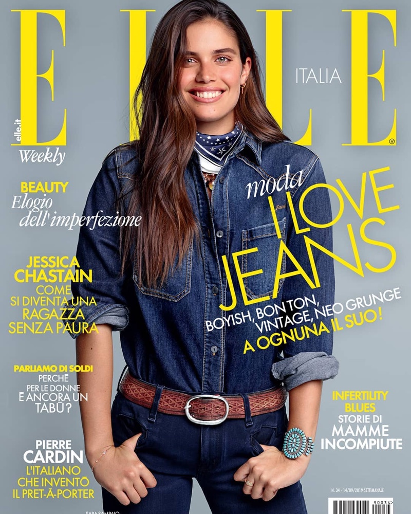 Løft dig op gennemskueligt instinkt Sara Sampaio ELLE Italy 2019 Cover Fashion Editorial