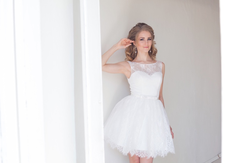 Short Wedding Dress Lace