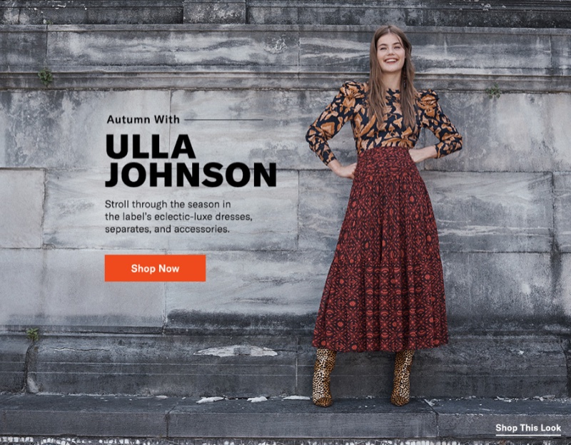 Ulla Johnson Gemi Blouse $275, Prisha Skirt $495 and Jerri Boots $845