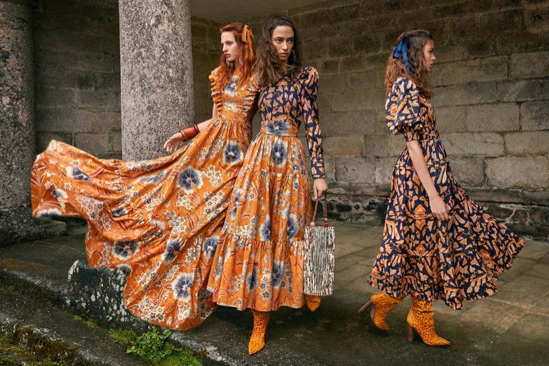 Julia Banas, Sophie Koella and Danielle Lashley star in Ulla Johnson fall-winter 2019 campaign