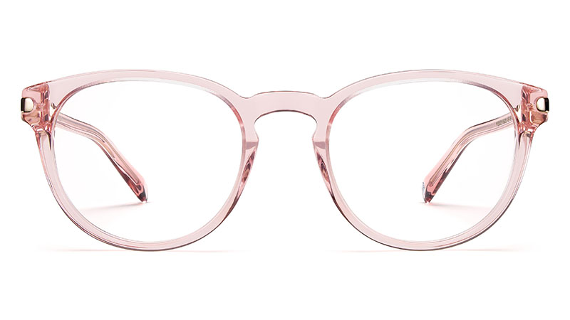 Warby Parker Percey Glasses in Rose Crystal with Riesling Endcaps $145