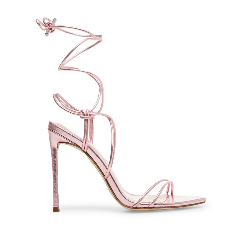 Winnie Harlow x Steve Madden Badgirl Pink Metallic Heels $109.95