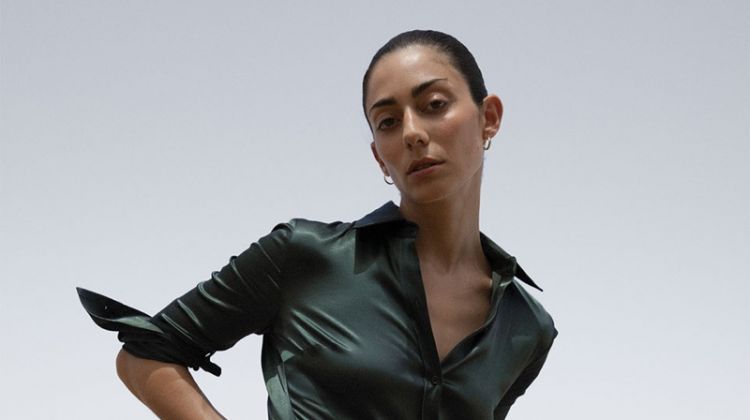 Conie Vallese Poses in Neutral Styles for Zara