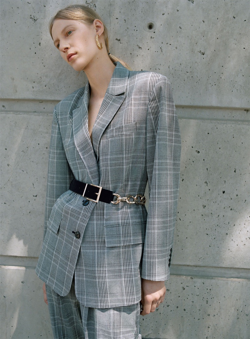 Zara Checked Blazer and Matching Trousers