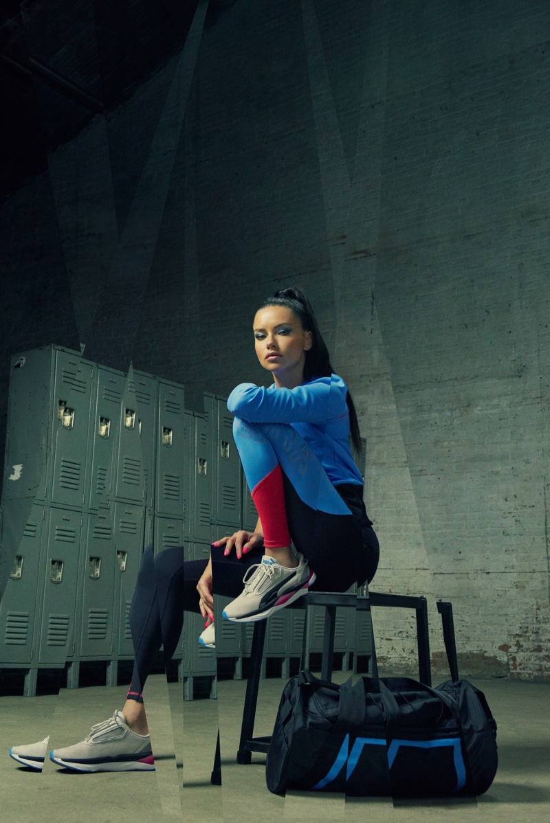 PUMA taps Adriana Lima for LQD CELL Shatter XT Shift sneaker campaign