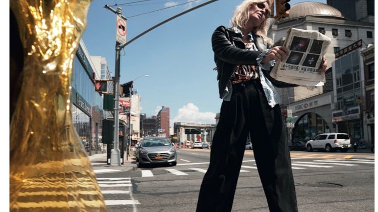 Amy Wesson Poses in Cool Street Style for Marie Claire Italy