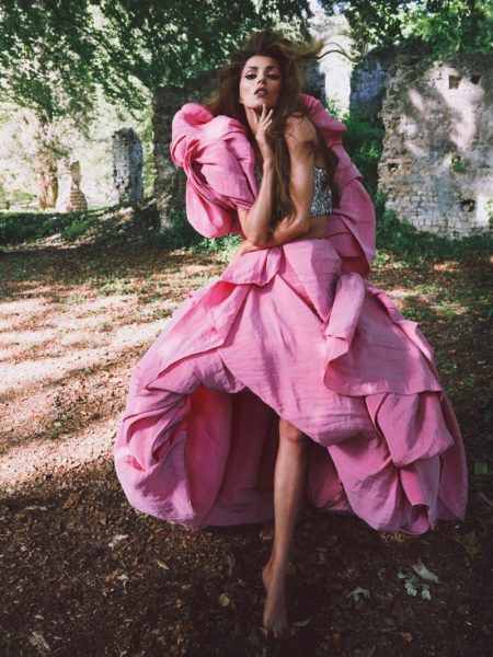 Anja Rubik Stuns Outdoors in Haute Couture Looks for Vogue Paris