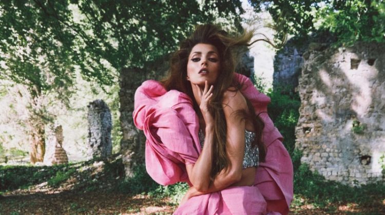 Anja Rubik Stuns Outdoors in Haute Couture Looks for Vogue Paris