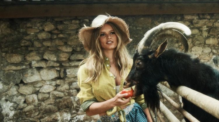 Anna Ewers Models Fashionable Farm Looks for Vogue Paris