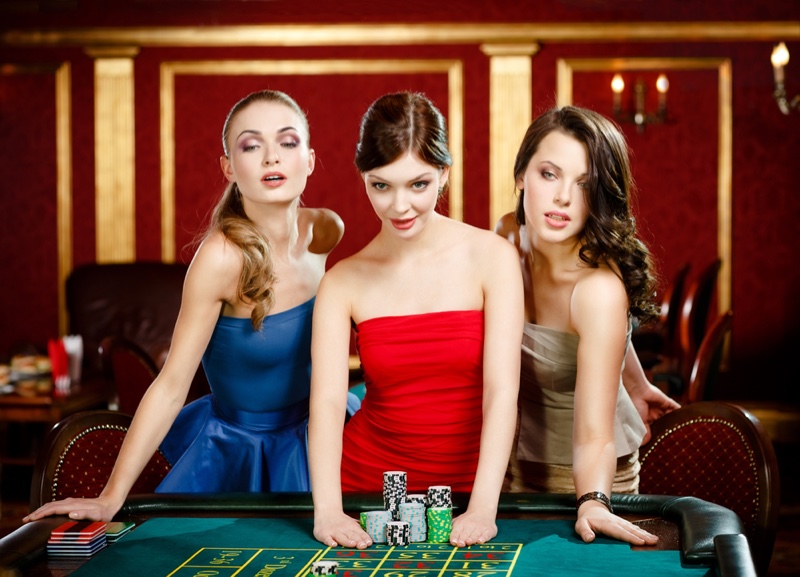 Attractive Women Casino Table Dresses