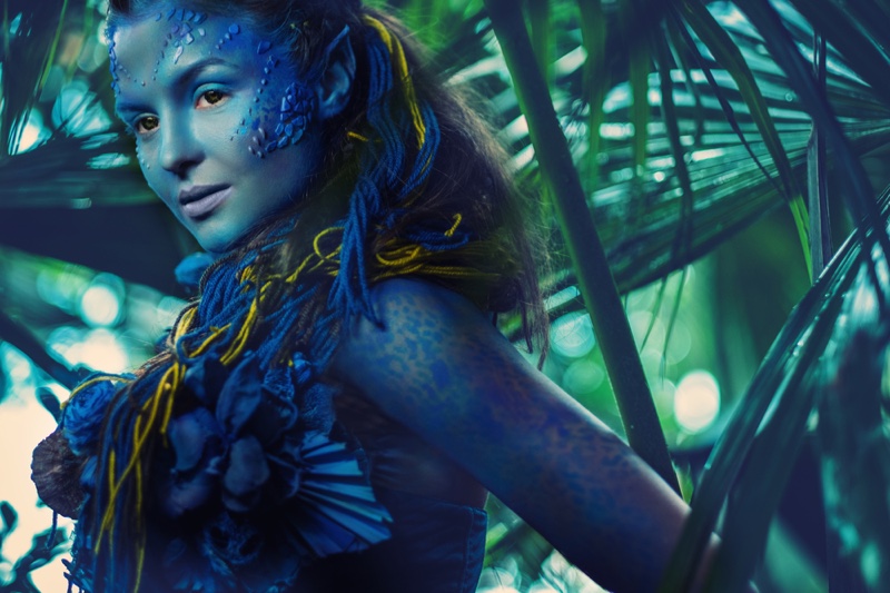 Avatar Movie Inspired Makeup Blue Woman