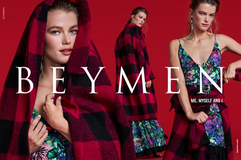 Mathilde Brandi sports plaid in Beymen Collection fall-winter 2019 campaign