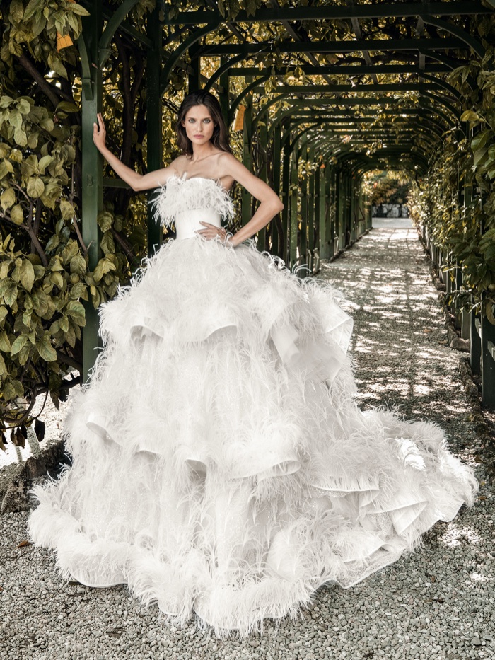 Bianca Balti Dazzles in Alessandro Angelozzi Couture 2020 Bridal Dresses