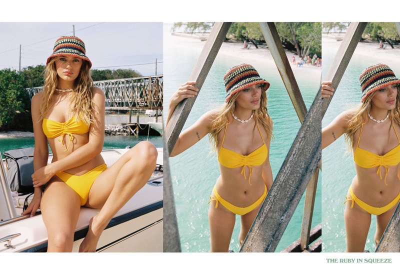 Bregje Heinen wears Frankies Bikinis The Ruby in Squeeze