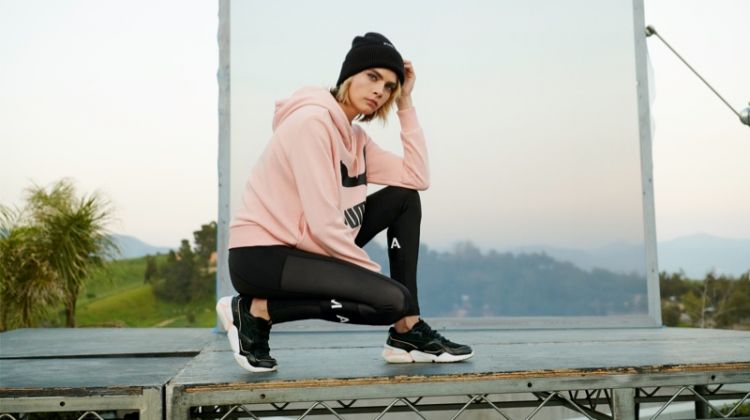 Cara Delevingne Strikes a Pose in PUMA ‘Nova Suede’ Sneakers