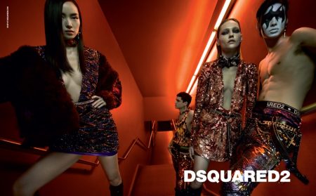 Sasha, Mariacarla & Fei Fei Rock DSquared2 Fall 2019 Campaign Fei Fei Sun, Sasha Pivovarova, Keenan Gyamfi and Louis Banes star in DSquared2 fall-winter 2019 campaign